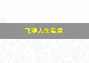 飞驰人生看点