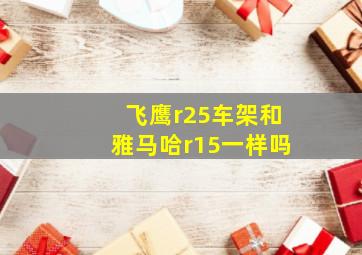 飞鹰r25车架和雅马哈r15一样吗