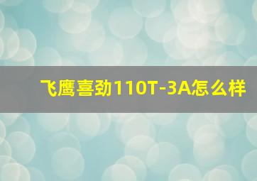 飞鹰喜劲110T-3A怎么样