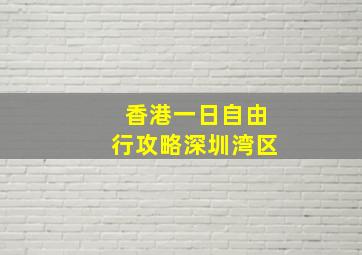 香港一日自由行攻略深圳湾区