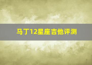 马丁12星座吉他评测