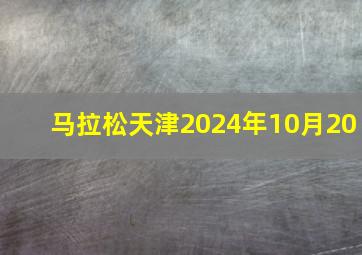 马拉松天津2024年10月20