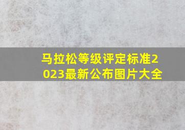 马拉松等级评定标准2023最新公布图片大全