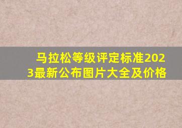 马拉松等级评定标准2023最新公布图片大全及价格