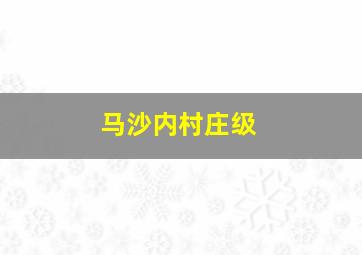 马沙内村庄级