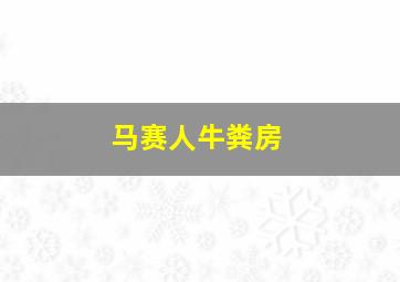 马赛人牛粪房