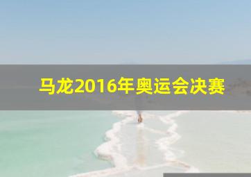 马龙2016年奥运会决赛