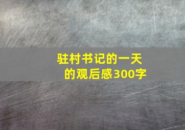 驻村书记的一天的观后感300字