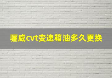 骊威cvt变速箱油多久更换