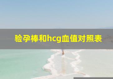 验孕棒和hcg血值对照表