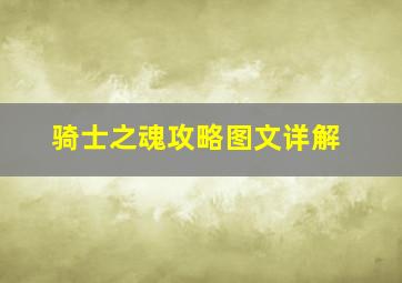 骑士之魂攻略图文详解