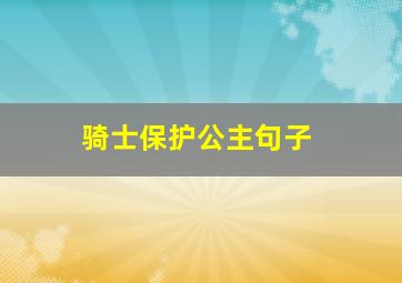 骑士保护公主句子