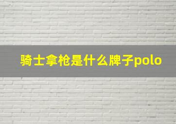 骑士拿枪是什么牌子polo