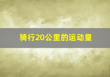 骑行20公里的运动量