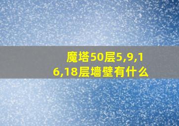 魔塔50层5,9,16,18层墙壁有什么