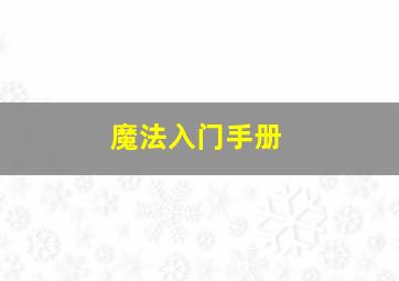 魔法入门手册