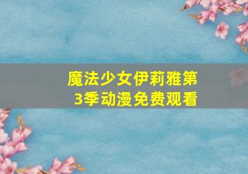 魔法少女伊莉雅第3季动漫免费观看