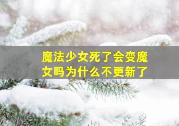 魔法少女死了会变魔女吗为什么不更新了