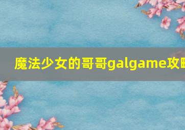 魔法少女的哥哥galgame攻略