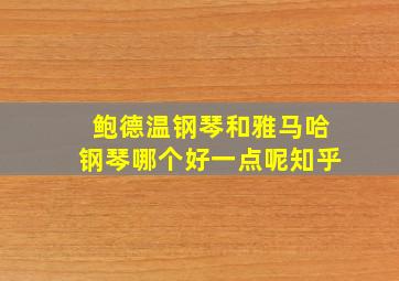 鲍德温钢琴和雅马哈钢琴哪个好一点呢知乎