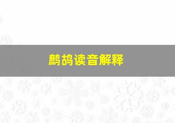 鹧鸪读音解释