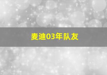 麦迪03年队友