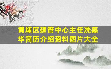 黄埔区建管中心主任冼嘉华简历介绍资料图片大全