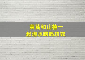 黄芪和山楂一起泡水喝吗功效