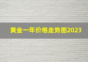 黄金一年价格走势图2023