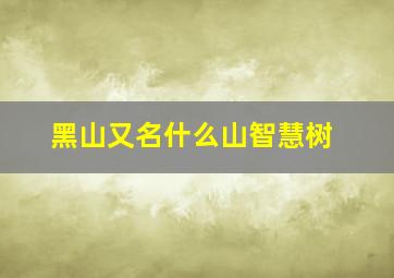 黑山又名什么山智慧树