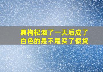 黑枸杞泡了一天后成了白色的是不是买了假货