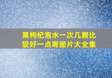 黑枸杞泡水一次几颗比较好一点呢图片大全集