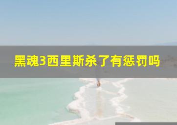 黑魂3西里斯杀了有惩罚吗