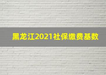 黑龙江2021社保缴费基数