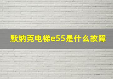 默纳克电梯e55是什么故障