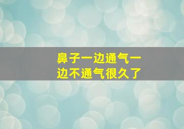 鼻子一边通气一边不通气很久了