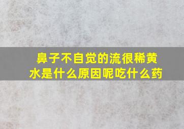 鼻子不自觉的流很稀黄水是什么原因呢吃什么药