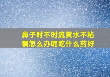 鼻子时不时流黄水不粘稠怎么办呢吃什么药好