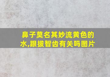 鼻子莫名其妙流黄色的水,跟拔智齿有关吗图片