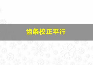 齿条校正平行