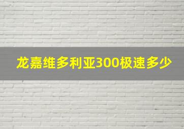 龙嘉维多利亚300极速多少