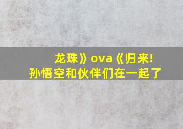 龙珠》ova《归来!孙悟空和伙伴们在一起了