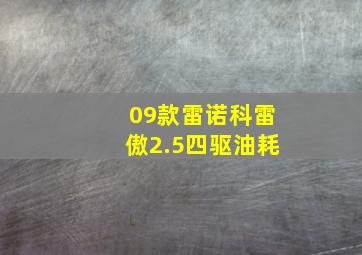 09款雷诺科雷傲2.5四驱油耗