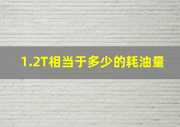 1.2T相当于多少的耗油量