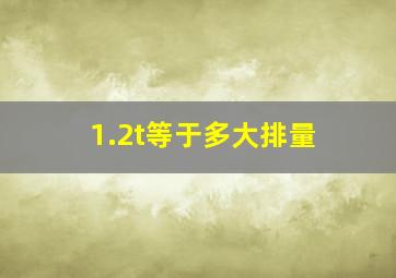 1.2t等于多大排量