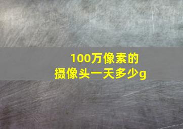 100万像素的摄像头一天多少g