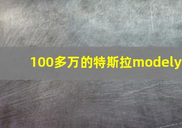 100多万的特斯拉modely