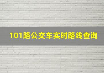 101路公交车实时路线查询