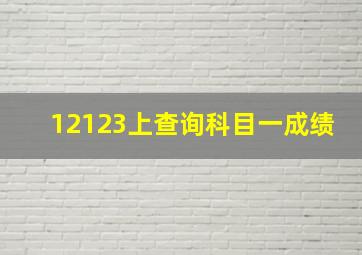 12123上查询科目一成绩