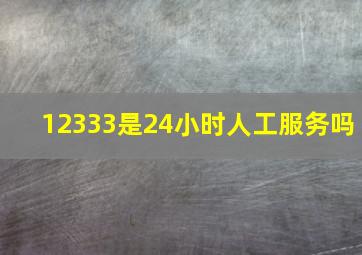 12333是24小时人工服务吗